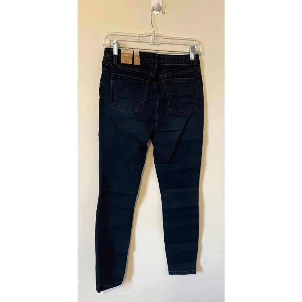 Prana High Rise Skinny Denim Jeans Dark Wash Blue Size 6 Short NEW